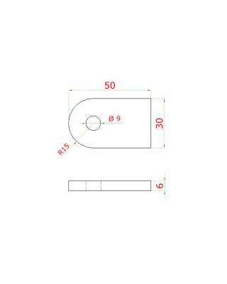 Navařovací deska (použitelná např. k držákům skla EB1-0120), broušená nerez K320 / AISI304
