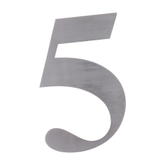 Číslo domovní 5, (156x1.5mm), s 3M páskou, broušená nerez K320/AISI 304