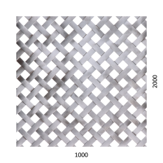 Děrovaný plech - tkanina Zn, otvor: 10x10 mm, rozteč: 18 mm, (1000x2000x1,0 mm)