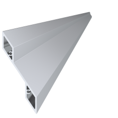 2 mm tlustý profil na výplň 115,2x24,4x6000 mm, materiál EN AW-6060 T66, přírodní hliník bez povrchové úpravy, cena za KUS