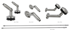 Set na skleněný přístřešek pro sklo 8 - 12,76 mm, AISI 304