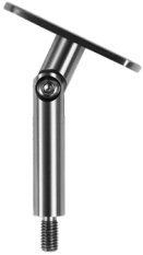 Držák madla s kloubem, plochý (78x64 mm) závit M8, broušená nerez K320 / AISI304