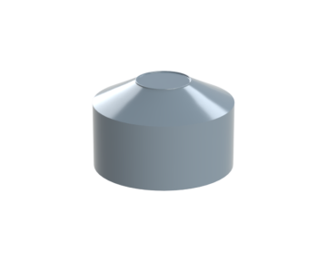 Vnější krytka kulatá ø 51 mm, plastová PE, šedá