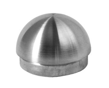 Ukončení - zátka na trubku ø 42,4 mm (plný materiál), broušená nerez K320 / AISI304