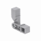 Plastová spojka - pohyblivý rohový kus vhodný do profilu veľkosti 20x20x1.5 mm, polohovateľný až na 270˚
