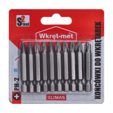 10 dílny blister bitů PH2, délka 50mm