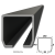 C profil GRANDE, 140 x 140 x 6 x 1000 mm, černý Fe - Délka: 4m
