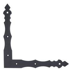 Dekorativní/ozdobnýrohovník 300x300x40mm, 4.0mm, černé práškování, počet 5.0mm dier-6ks