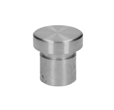 Ukončení - zátka na trubku ø 12x1.5 mm, plný materiál, broušená nerez K320 / AISI304