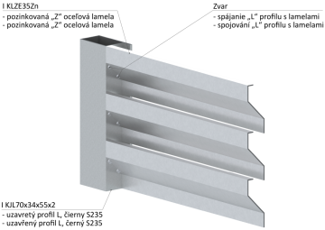 Z-profil-lamela L-3000mm, 23x40x20x1,5mm s vyztuženou hranou 10mm, zinkovaný plech, použití pro plotovou výplň v kombinaci s KU35Zn a profilem 35, 40mm nebo speciálem KJL70x34x55x2, cena za 3m kus - Délka: 3m