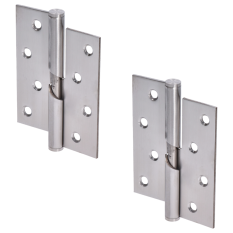 Nerezové panty 2ks (pravé), 100x75x2.5mm, Max. nosnost: 80 kg (2 panty), broušená nerez K320 /AISI304