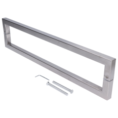 Madlo na dveře, L = 520 mm, broušená nerez AISI 304