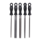 5 dílná sada dielenských pilníků délka 150mm, sek 2, obsahuje: úsečkový, kruhový, tříhranný, čtyřhranný, plochý
