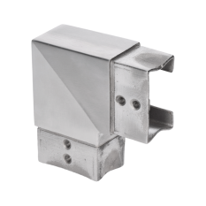 Přechod - koleno 90° (60x40x1.5mm) na madlo EB1-JHM60x40, lepený spoj, brúsená nerez K320 /AISI304