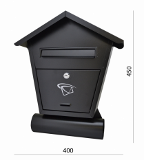 Poštovní schránka 400x450x70mm černá matná
