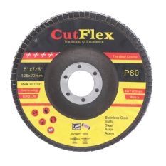 Brúsny kotúč lamelový na oceľ a nerez, 125x22,2 zrno 80