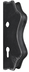 Kazetová sestava pro branku 250x125x30mm, otvor pro kliku ø 20mm, na profil 30x30mm, zdobená, pro zámek ZM90/80