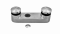 Bodové kotvení skla 6-12,76mm (ploché), dvě bodové svorky skla ø 45mm, broušená nerez K320 /AISI304/, balení obsahuje gumičky na sklo