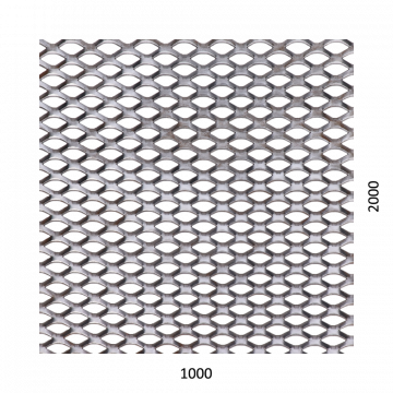Tahokov Fe kosočtverečné oko: 22x12mm, mústek: 2mm (1000x2000x1,5mm)