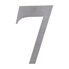 Číslo domovní 7, (156x1.5mm), s 3M páskou, broušená nerez K320/AISI 304