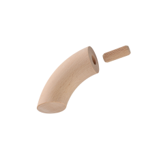 Dřevěný ukončovací oblouk (ø 42 mm / 86°), dřevo: buk bez povrchového nátěru