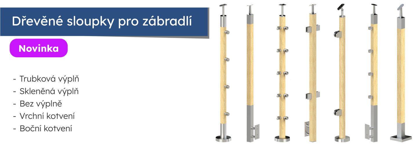 Dřevěvé sloupy pro zábradlí Dřevěvé sloupy pro zábradlí