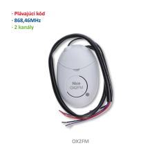 Přijímač univerzální, 2 kanálový, plovoucí kód, 868,46MHz, paměť na 1024 vysíllačů, série ERA ONE FM