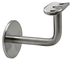 Držiak madla na stenu na trubku ø 42.4mm bez dier, zadný vnútorný závit M8, brúsená nerez K320 /AISI316