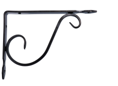 Konzola 205 mm x 150 mm, materiál 20mm x 4, ocel, černá barva