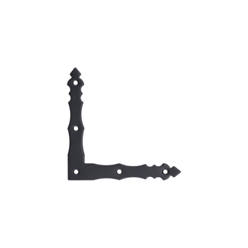 Dekorativní/ozdobnýrohovník 100x100x15mm, 2.0mm, černé práškování, počet 5.0mm dier-5ks