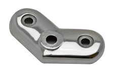 Dopojovací deska (úhel 45 °) na trubku ø42,4 mm, leštěná nerez / AISI304