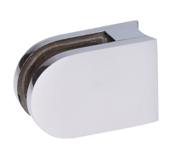 Svorka skla na trubku ø 42.4mm (63x45x27mm), leštěná nerez /AISI304, balení neobsahuje gumičky na sklo