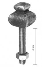 Kovaný šroub, čtyřhranný, M8, D22, L 22 mm, A 40 mm