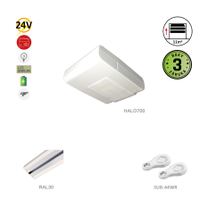 HALO 700N pohon pro sekční vrata do 11m2 / 90kg s vodicí světelnou lištou RAL30, 2x SUB-44WR