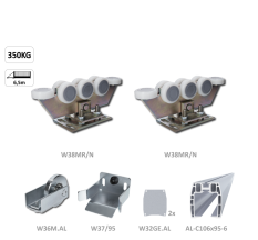 Samonos do 350 kg/6,5 m, profil 95 x 106 mm, hliník