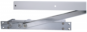 Skrytý hydraulický zavírač (230x33x57mm), max. délka dveří: 1200mm /max. váha dveří: 65kg, materiál: AL s povrchovou úpravou - šedá