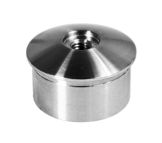 Spodek držáku madla (závit M8) na trubku ø 42,4 mm, broušená nerez K320 / AISI304