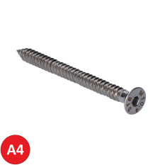 Nerezový vrut samořezný AISI316, zápustná hlava na 6 mm imbus