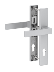 Hliníková sada se štítem klika/klika, stříbrná