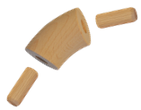 Dřevěný spojovací oblouk (ø 42 mm / 45°), materiál: buk, broušený povrch bez nátěru