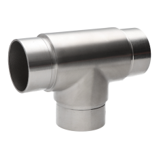 Spojka-přechod, T-kus na trubku ø42,4 mm, broušená nerez K320 / AISI304