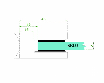 Gumička na sklo 10,76 mm, balení: 2 ks / k držáku EB1-AK05, EB1-AK45, EL1-AK45