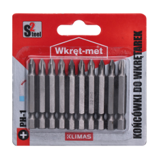 10 dílny blister bitů PH1, délka 50mm