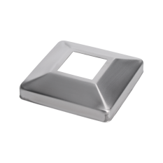 Kryt příruby (95x95 mm), otvor:40,5x40,5 mm, broušená nerez K320 / AISI304