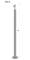 Nerezový sloup, vrchní kotvení, bez výplne, vrch nastavitelný (ø 42.4x2mm), broušená nerez K320 /AISI316
