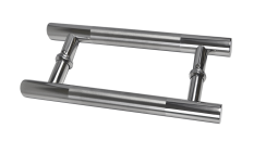 Nerezové madlo na dveře (296 mm / ø 25 mm), leštěná / broušená nerez K320 / AISI304