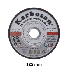 Prémiový rezný kotúč 125x1,0x22,2 s dlhou životnosťou vhodný na INOX, tenké plechy 304 a 316, trubky z nehrdzavejúcej ocele, ploché tyče.