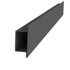 Uzavřený profil T 85x34x55x2mm, černý S235, hladký, černý bez povrchové úpravy, prodej pouze ve 3 a 6m délkách