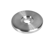 Deska na boční kotvení sloupu (ø 50x5 mm), otvor ø 10,5 mm, broušená nerez K320 / AISI304