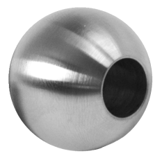 Koule koncová ø 30 mm na trubku ø 12 mm, otvor ø 12,2 mm, broušená nerez K320 / AISI304